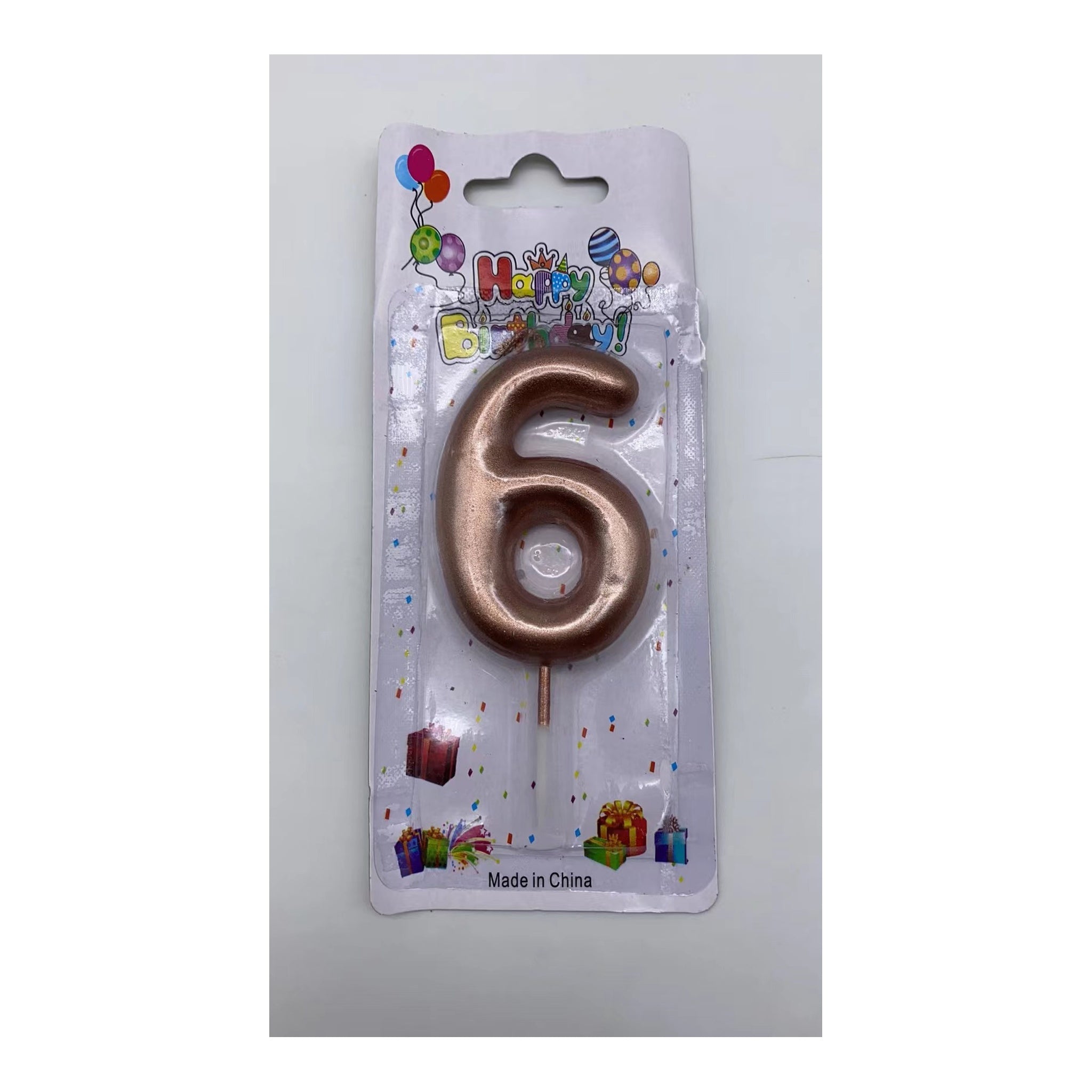 Birthday Candle Rose Gold 6